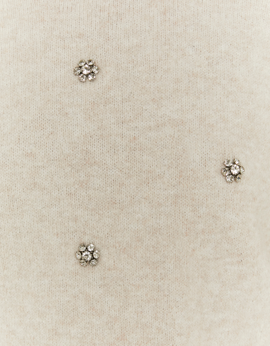 TALLY WEiJL, Maglione Bianco con Strass for Women