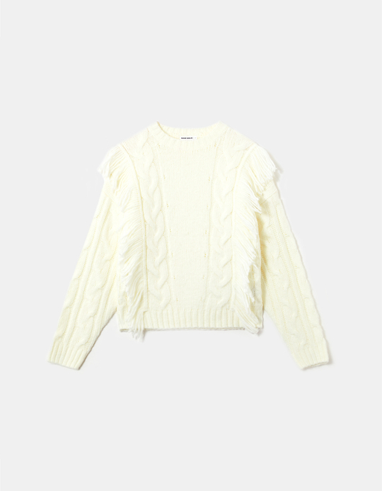 TALLY WEiJL, Weißer Pullover mit Fancy Detail for Women