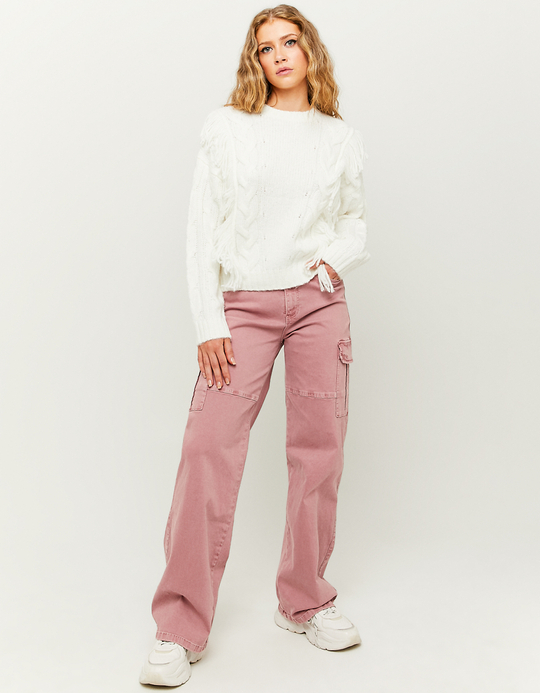 TALLY WEiJL, Weißer Pullover mit Fancy Detail for Women