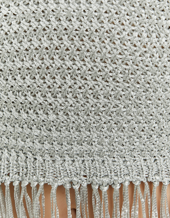 TALLY WEiJL, Grey Knit Crop Top for Women