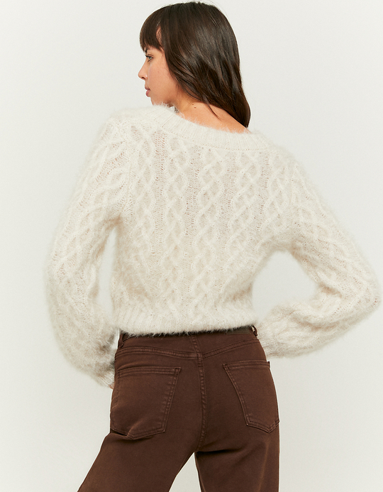 TALLY WEiJL, Weißer Soft Touch Pullover for Women