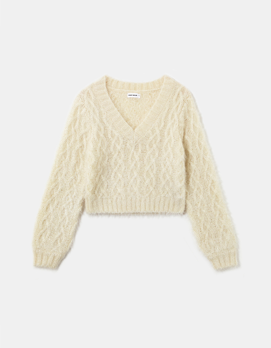 TALLY WEiJL, Weißer Soft Touch Pullover for Women