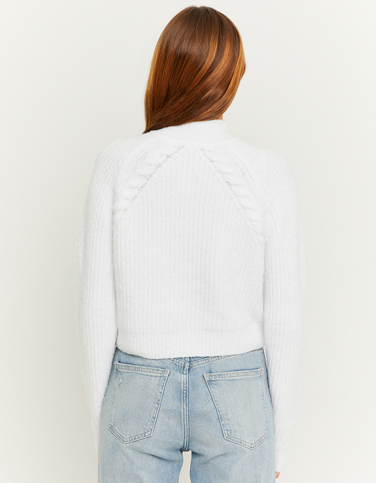 TALLY WEiJL, White Regular Fit Jumper for Women