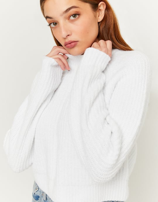 TALLY WEiJL, White Regular Fit Jumper for Women