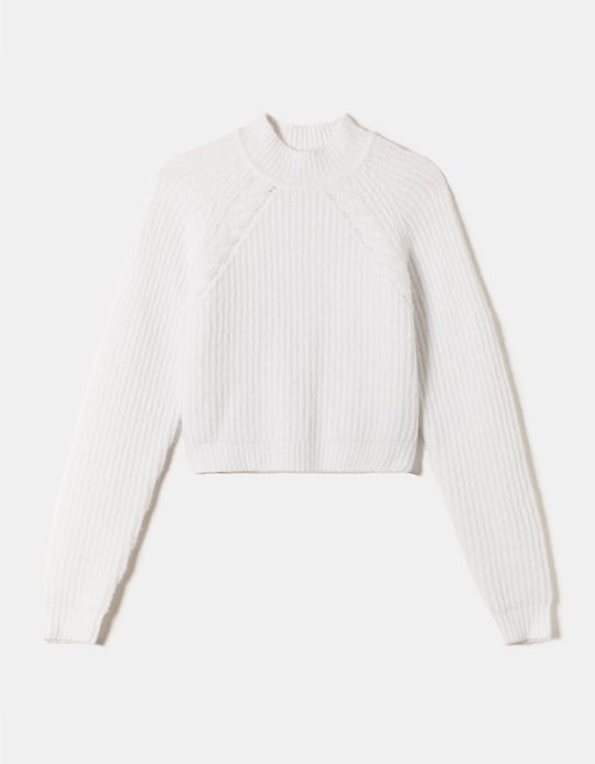 TALLY WEiJL, White Regular Fit Jumper for Women