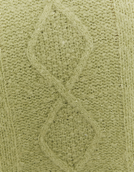 TALLY WEiJL, Grüner kurzer Kabelstrick Pullover for Women
