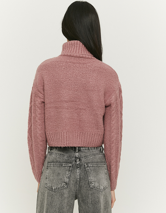 TALLY WEiJL, Rosa Kabelstrick Pullover for Women