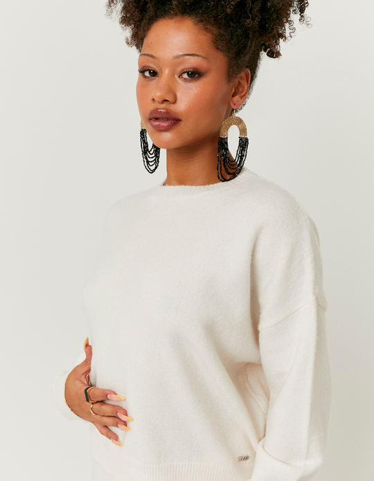 TALLY WEiJL, White Knitted Jumper for Women