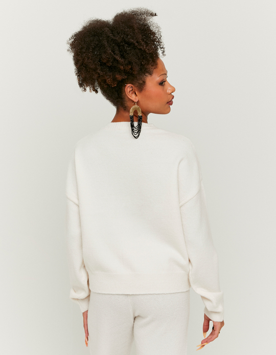 TALLY WEiJL, White Knitted Jumper for Women