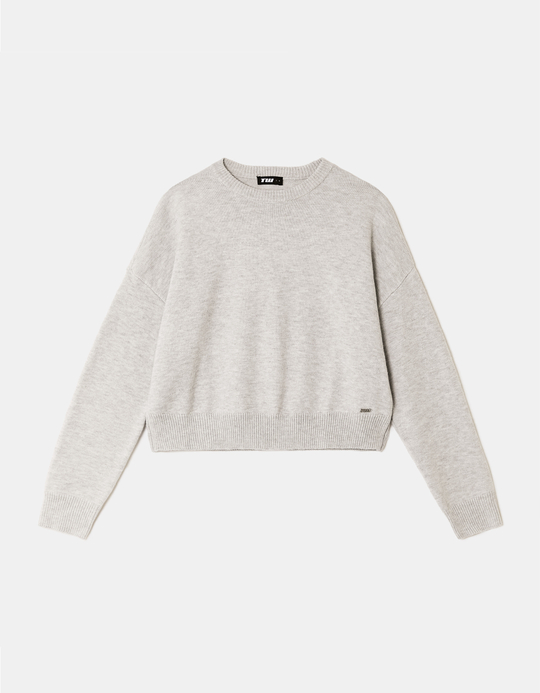 TALLY WEiJL, Pullover Basic Grigio in Maglia for Women