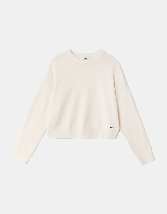 TALLY WEiJL, Pullover Basic Bianco in Maglia for Women