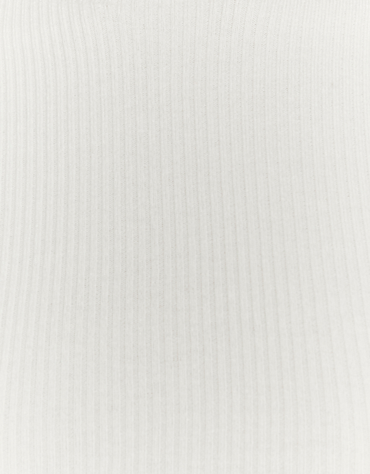 TALLY WEiJL, Maglione Aderente Bianco con Collo Alto for Women