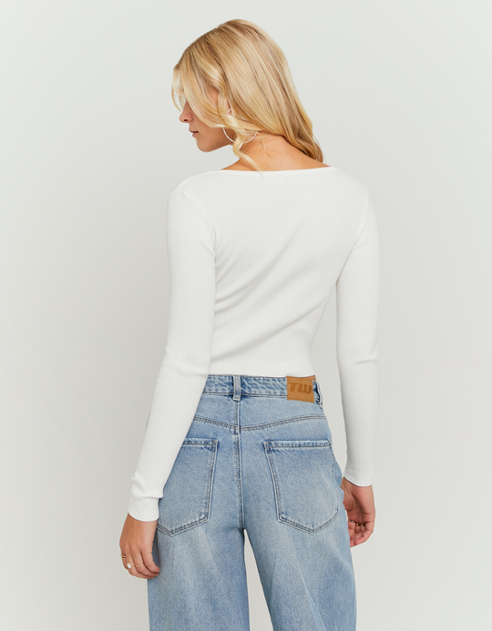 TALLY WEiJL, Weisser Strickpullover for Women