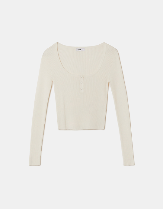 TALLY WEiJL, Weisser Strickpullover for Women
