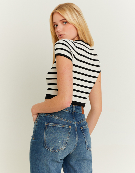 TALLY WEiJL, Striped Fitted Knitted Top for Women