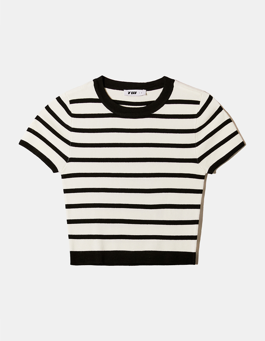 TALLY WEiJL, Striped Fitted Knitted Top for Women