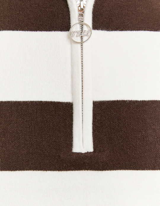 TALLY WEiJL, Weisses Pullover mit Streifen for Women