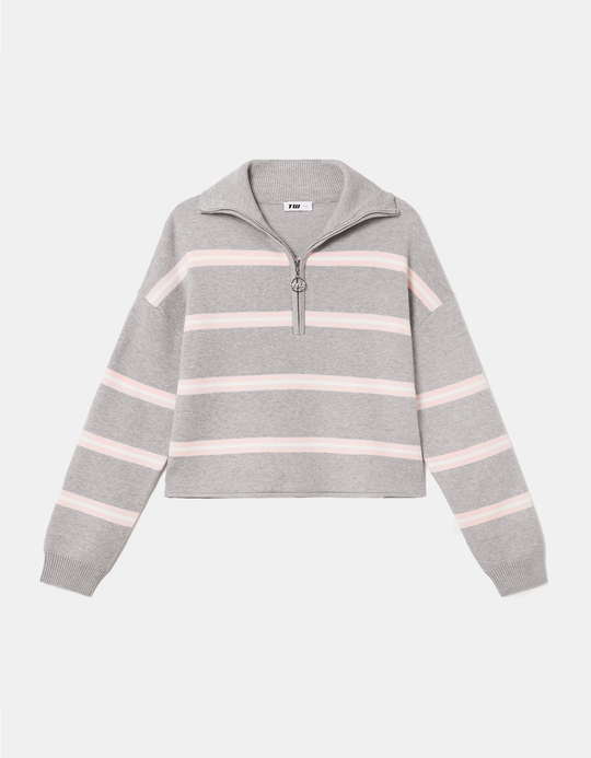 TALLY WEiJL, Maglione in maglia a righe grigio for Women
