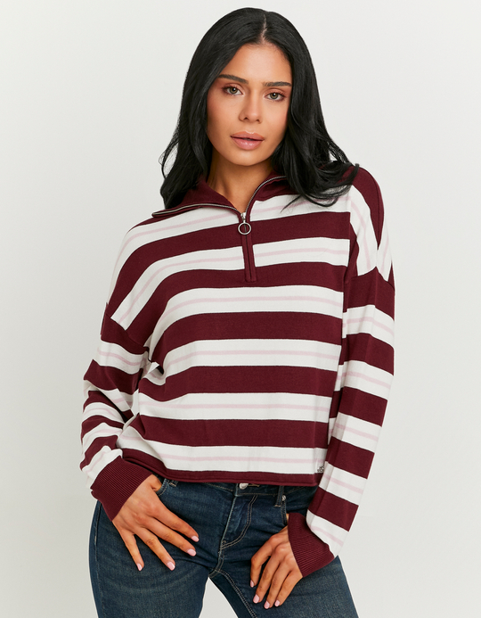 TALLY WEiJL, Burgundy Striped Jumper for Women