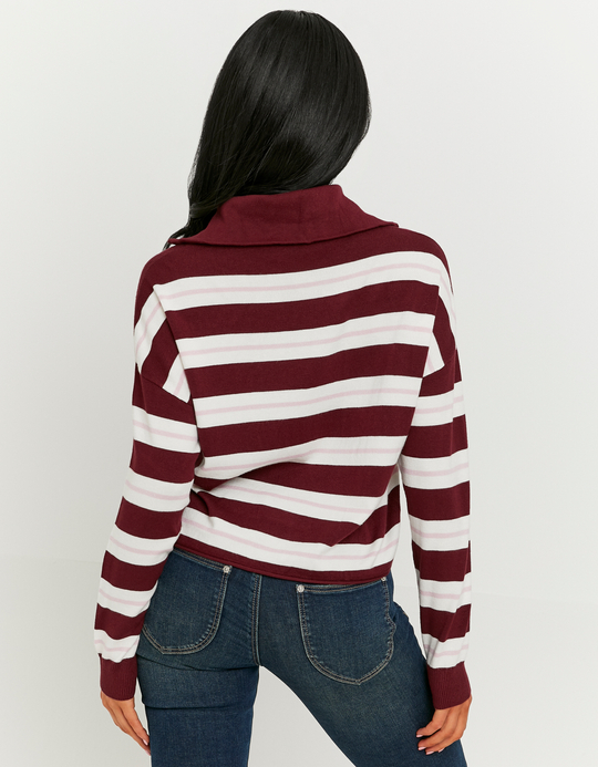 TALLY WEiJL, Burgundy Striped Jumper for Women