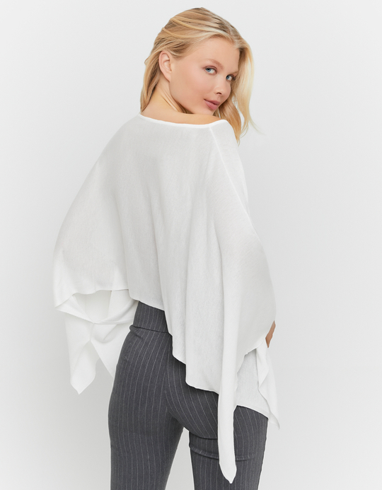 TALLY WEiJL, Mantella Asimmetrica in Maglia Bianca for Women