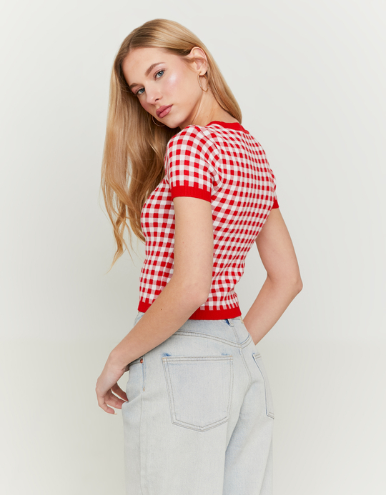 TALLY WEiJL, Vichy Knitted Top for Women