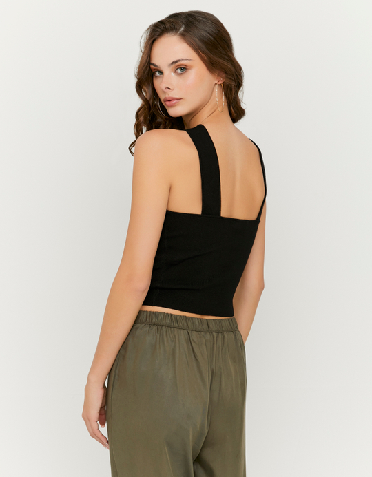 TALLY WEiJL, Black Halter Top for Women