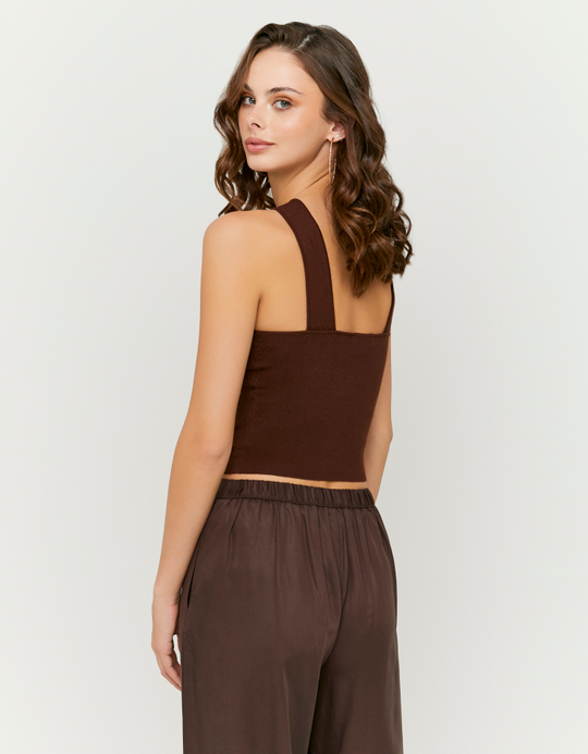 TALLY WEiJL, Brown Halter Top for Women