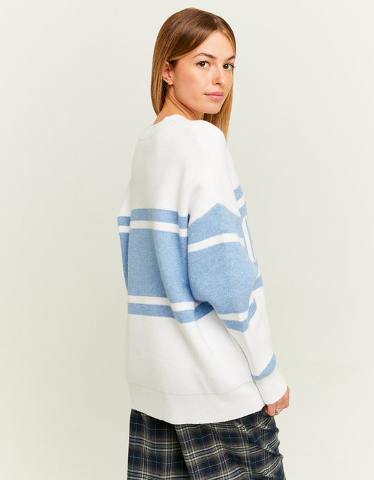 TALLY WEiJL, Pull Blanc Oversize Imprimé for Women