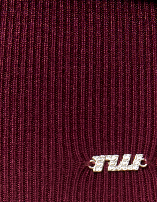 TALLY WEiJL, Burgundy Knit Top for Women