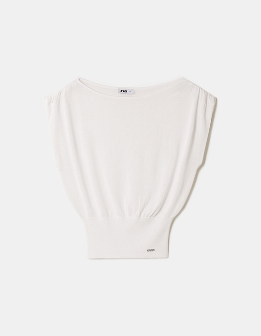 TALLY WEiJL, Top in maglia bianca for Women