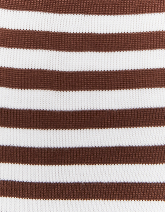 TALLY WEiJL, Braunes gestreiftes Strick Top for Women