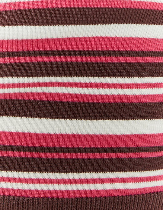 TALLY WEiJL, Pink Striped Knit Crop Top for Women