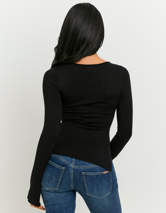 TALLY WEiJL, Schwarzer asymmetrischer Pullover for Women
