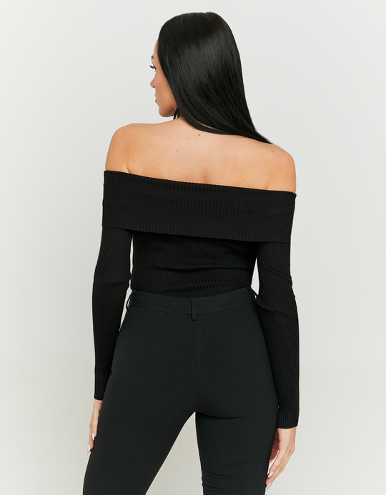TALLY WEiJL, Schwarzer Off-Shoulder-Pullover for Women