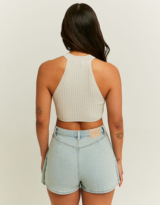TALLY WEiJL, Halter Knit Top with Lurex for Women