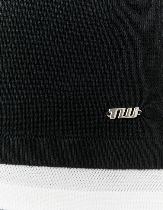 TALLY WEiJL, Pull en Maille Effet Superposé Noir for Women