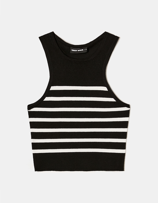 TALLY WEiJL, Top Corto A Righe In Maglia for Women