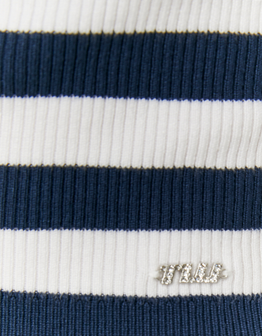 TALLY WEiJL, White Striped Knit Top for Women