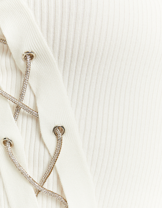 TALLY WEiJL, Pull en Maille Légère avec Détail Lacé for Women