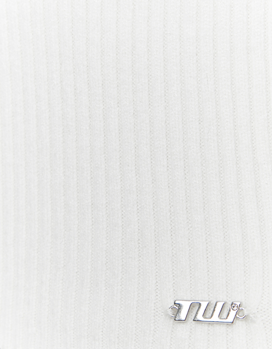 TALLY WEiJL, White Fitted Jersey Jumper for Women