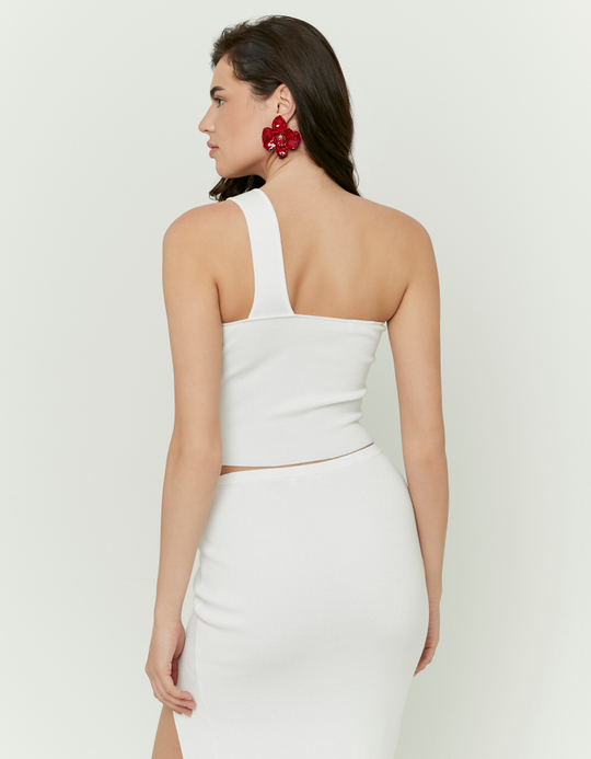 TALLY WEiJL, White One-Shoulder Top for Women
