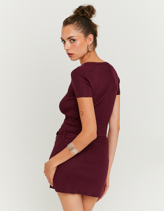 TALLY WEiJL, Burgundy Knitted Cardigan for Women