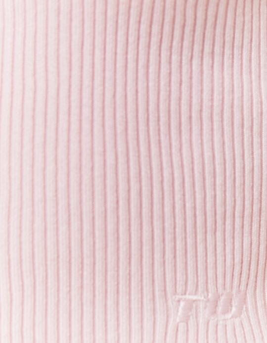 TALLY WEiJL, Pink Knitted Top with Heart Shaped Cut Out for Women
