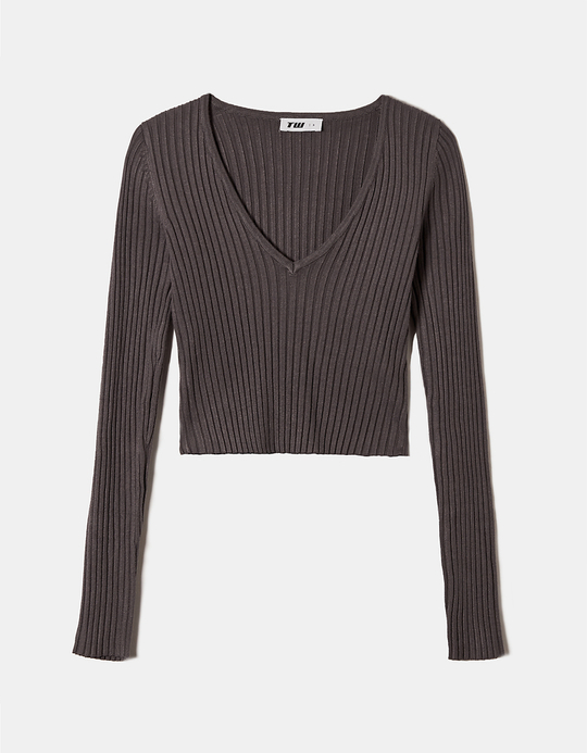 TALLY WEiJL, Pull court gris for Women