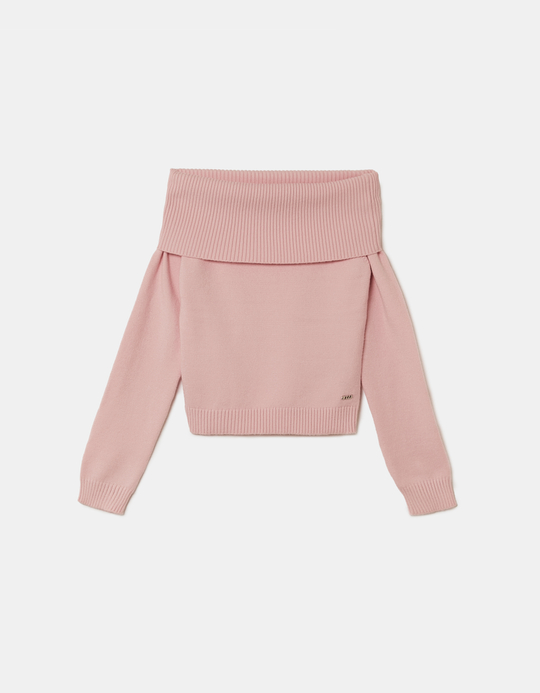 TALLY WEiJL, Πουλόβερ Off Shoulder Ροζ for Women