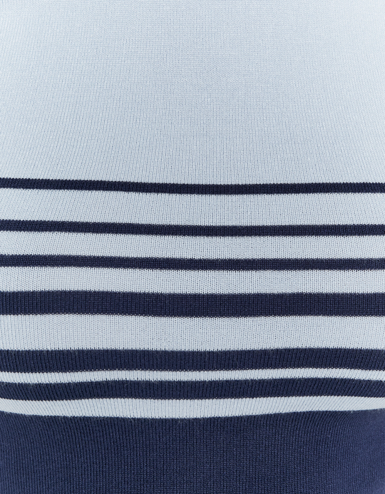 TALLY WEiJL, Blue Striped Cropped T-Shirt for Women