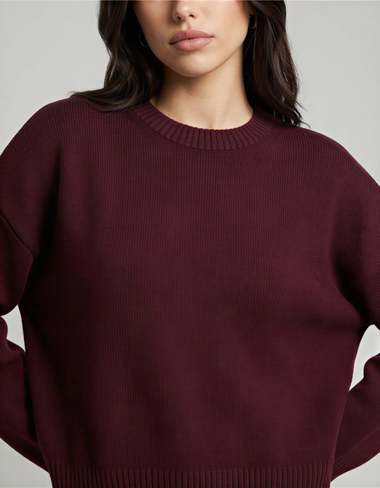 TALLY WEiJL, Burgundy Knitted Jumper for Women