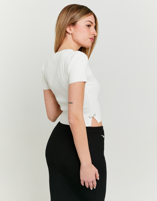 TALLY WEiJL, White Fitted Jumper for Women