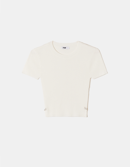 TALLY WEiJL, White Fitted Jumper for Women